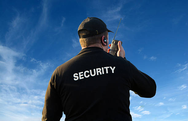 Security officer on radio